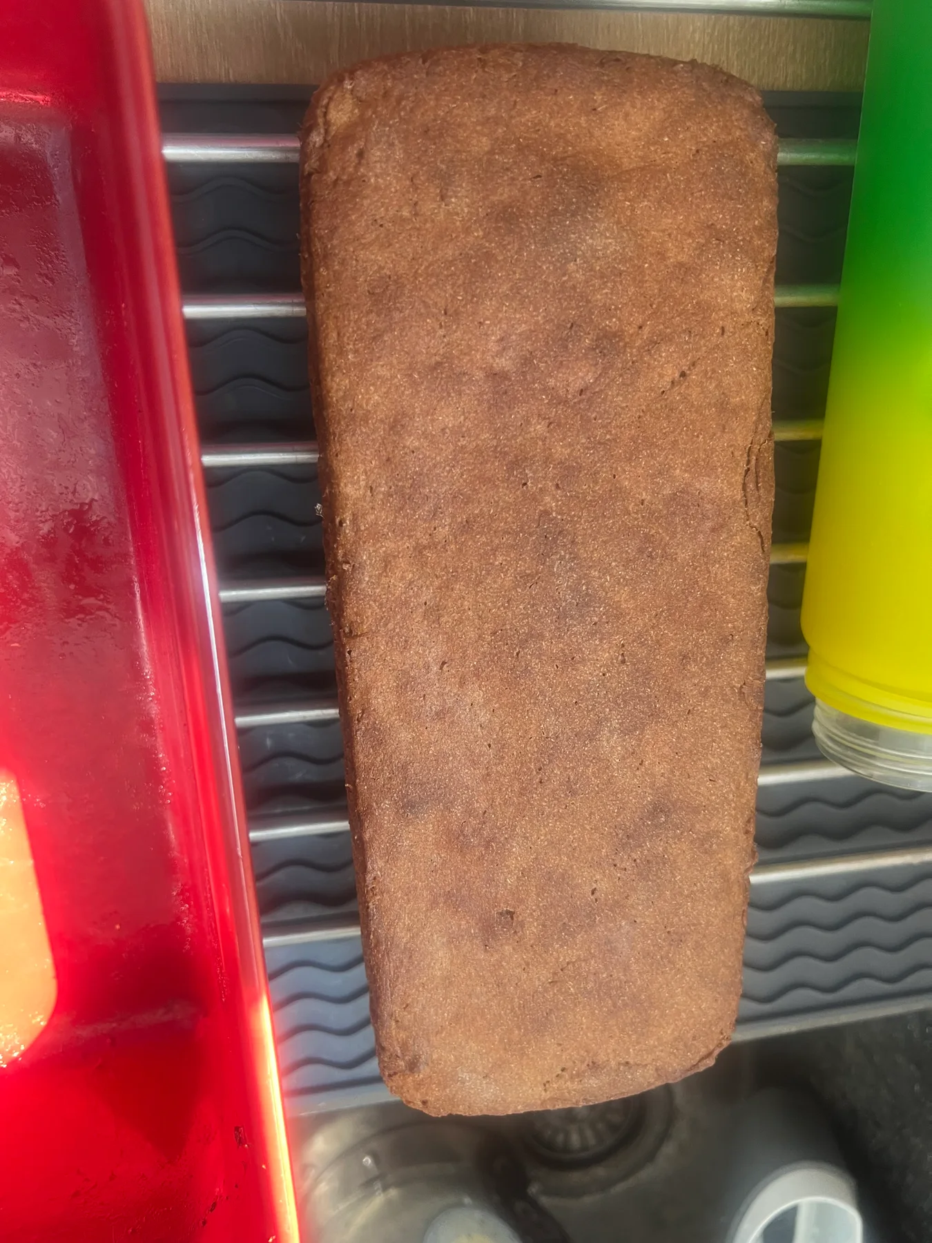 100% ржаной формовой (Vollkornbrot) 02.07.2026 — первая выпечка: пропёкся, мякиш не липнет: фото 2